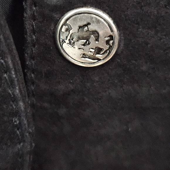 Vintage Black Suede Leather Motorcycle Vest Size Medium - Picture 4 of 10